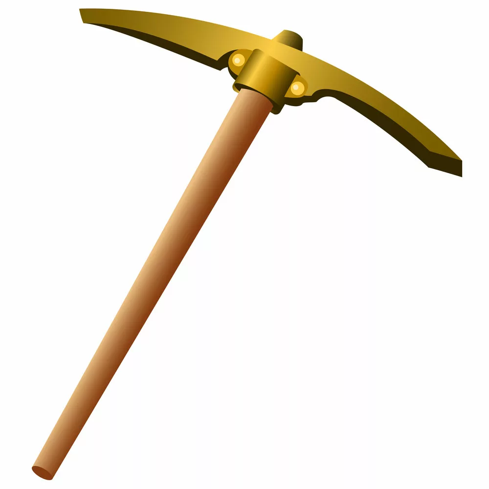 A pick axe.