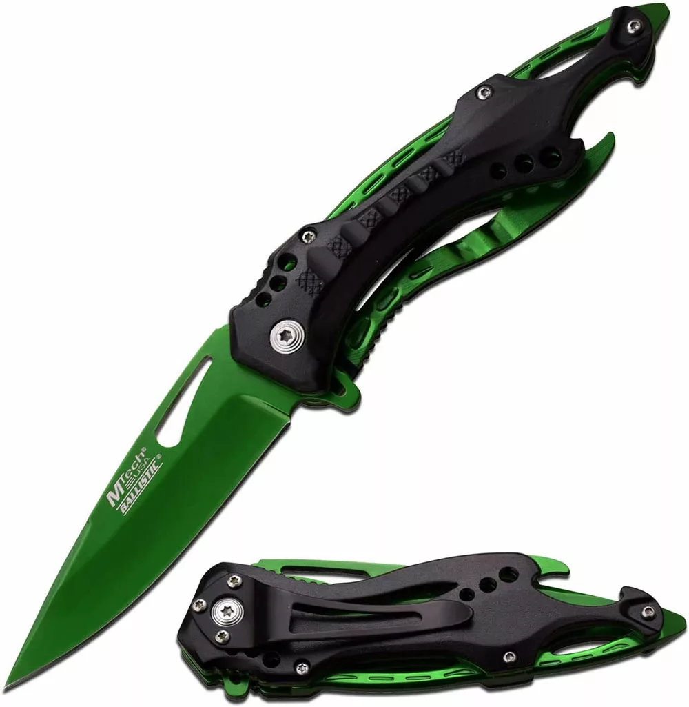 MTech USA Green-Electroplated TFT Knife