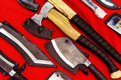 axes and machetes