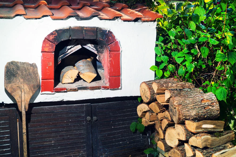 Firewood in a conventional oven. 