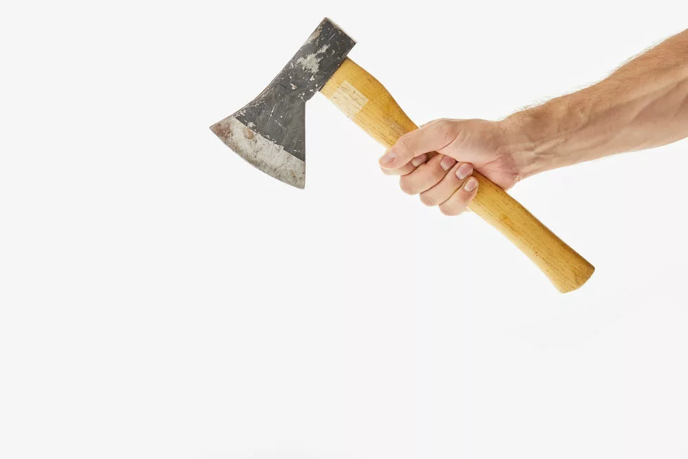 Picture of holding the axe correctly