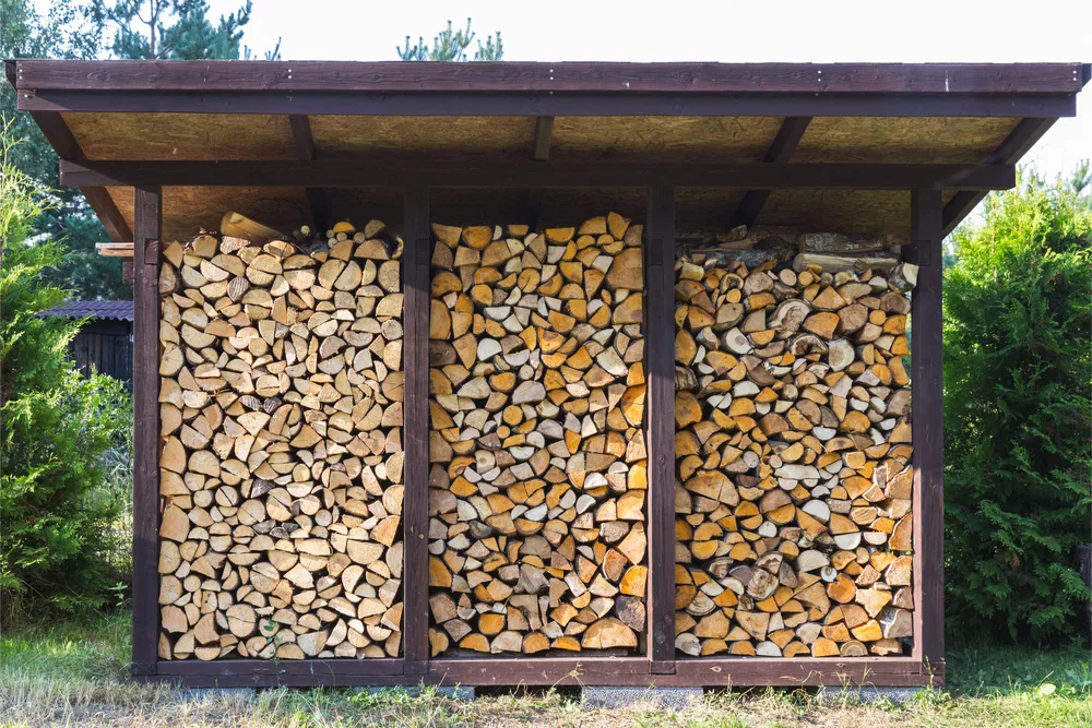 A firewood rack