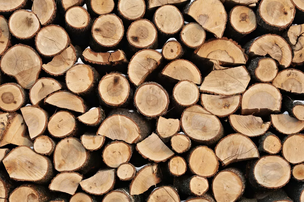 chopped wood