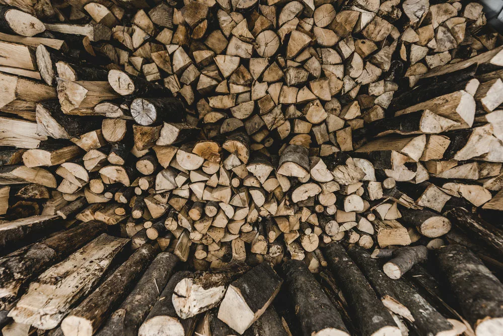 Firewood Stacked. 