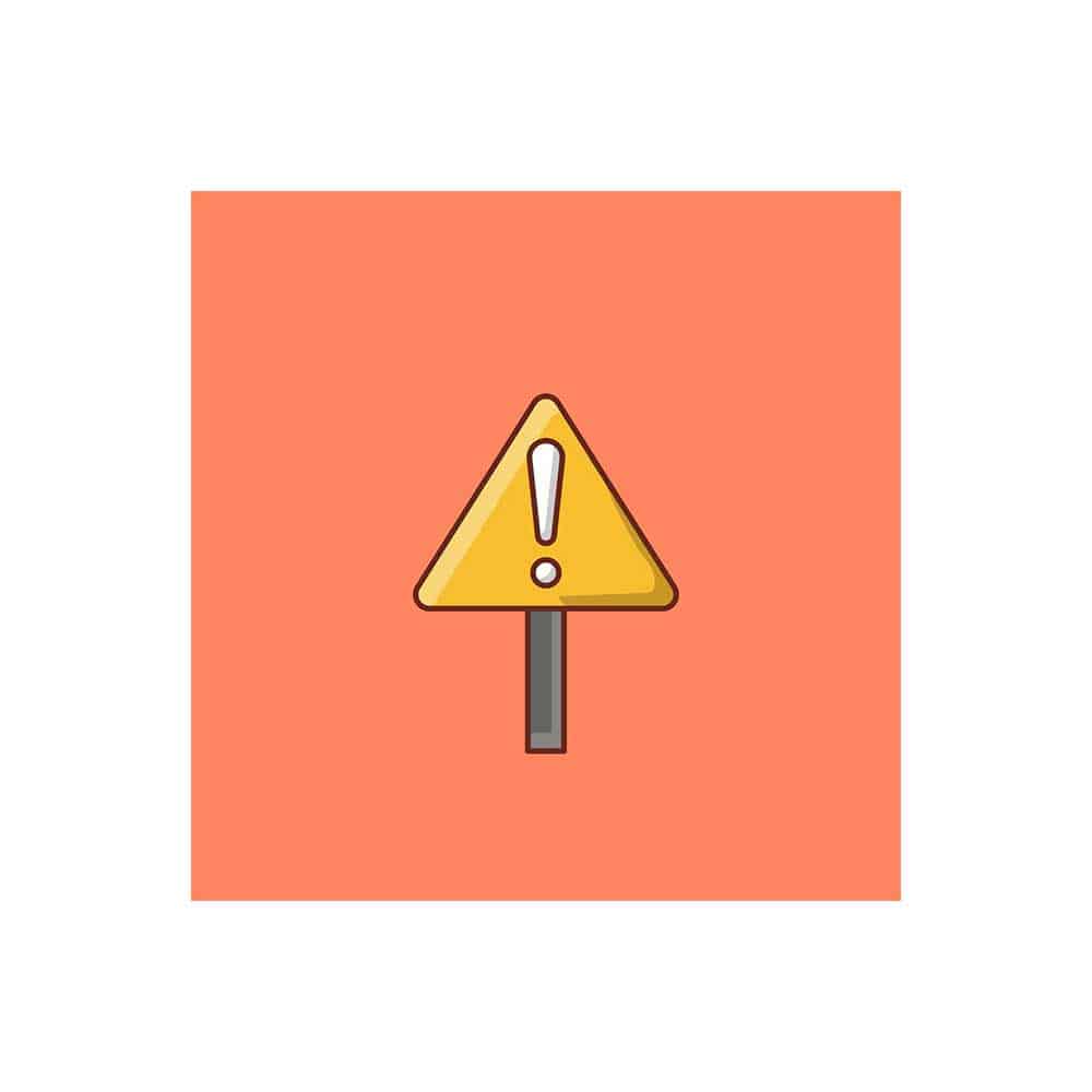 Danger vector flat icon