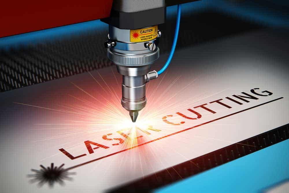 Cutter with a laser-cutter 