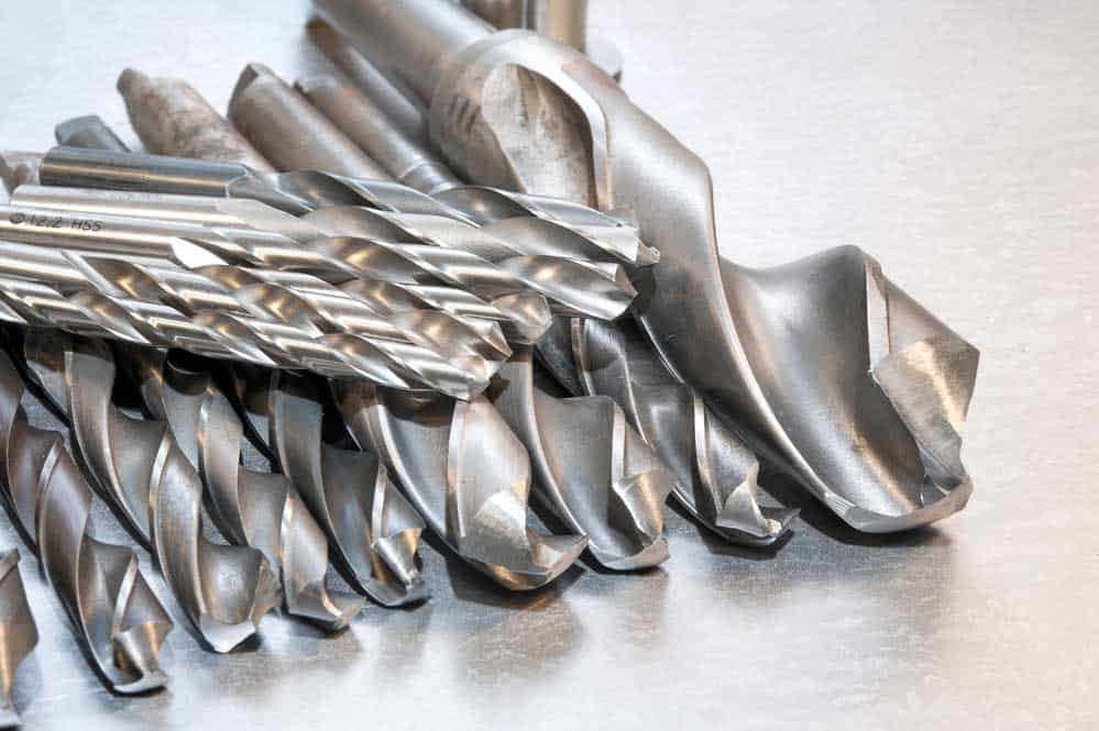 different sizes of drill bits
